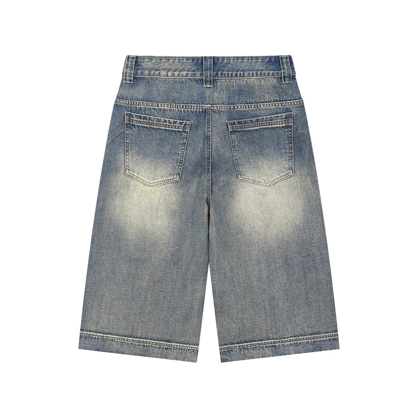 VINTAGE WASHED LOOSE DENIM SHORT